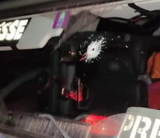 The car of Swiss photojournalist Guillaume Briquet in the Ukraine war