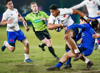 French rugby player Yoram Moefana