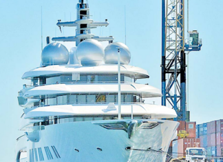 The Russian super yacht Amadea at Lautoka
