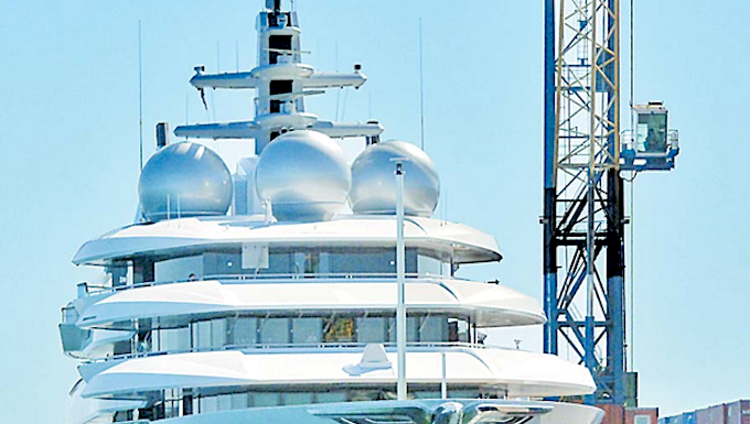 The Russian super yacht Amadea at Lautoka