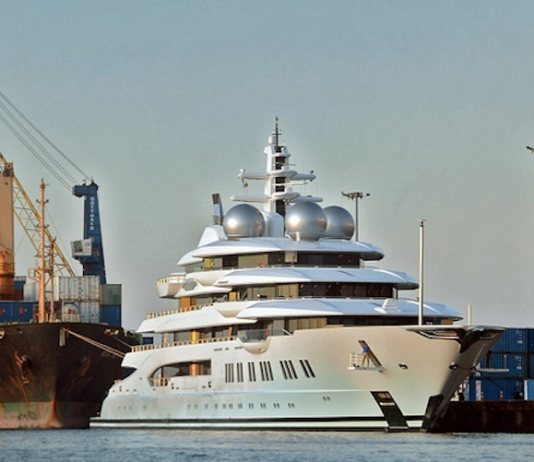 The Russian super yacht at Lautoka, Fiji