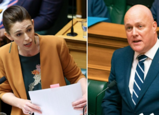 Jacinda Ardern and Christopher Luxon