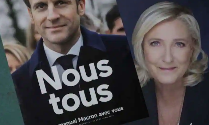 President Emmanuel Macron and Marine Le Pen