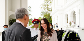 NZ Prime Minister Jacinda Ardern meets with Singapore Prime Minister Lee Hsien Loong