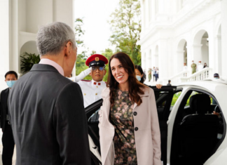 NZ Prime Minister Jacinda Ardern meets with Singapore Prime Minister Lee Hsien Loong