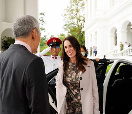 NZ Prime Minister Jacinda Ardern meets with Singapore Prime Minister Lee Hsien Loong