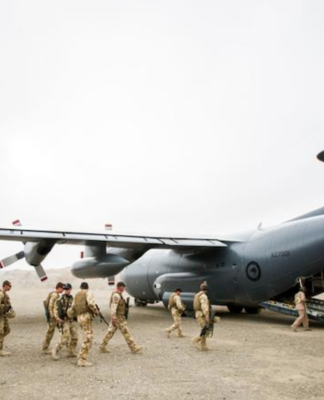 NZ Defence Force confident ‘ageing’ Hercules aircraft can cope with Europe deployment NZ Defence Force personnel boarding a Hercules plane.