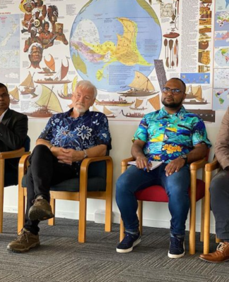 The Fiji and West Papuan panel speakers at the Whānau Community Hub yesterday