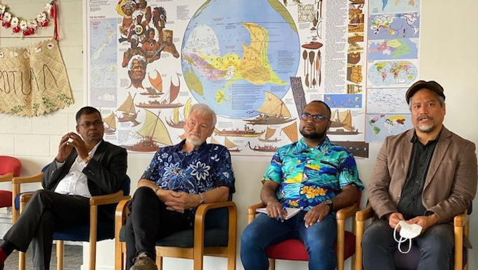 The Fiji and West Papuan panel speakers at the Whānau Community Hub yesterday