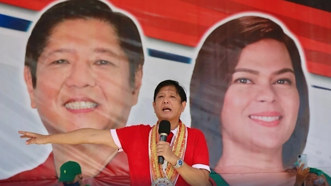 Philippine presidential election frontrunner Bongbong Marcos 