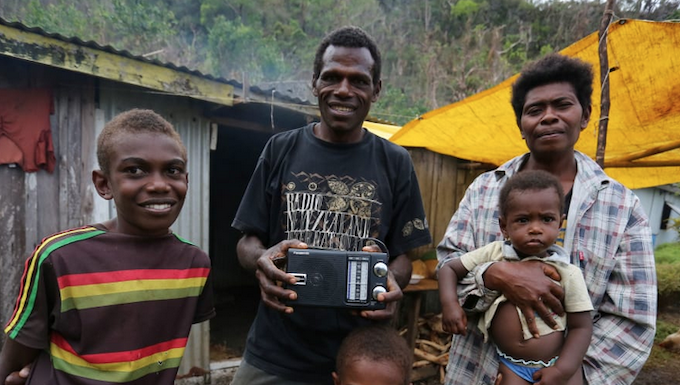 Vanuatu Chief Ben Lovo and his family
