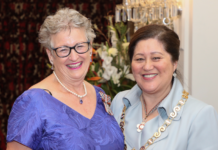 NZ midwife Claire Eyes with Governor-General Dame Cindy Kiro