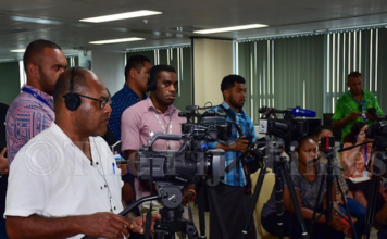 A Fiji news media conference 2020