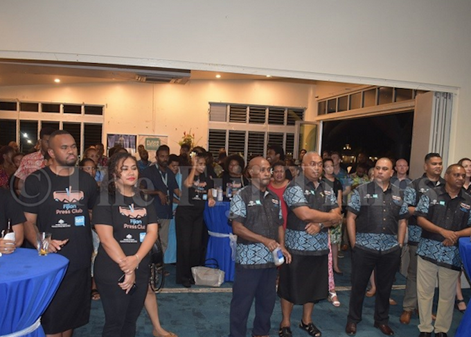 Fiji Journalists and media workers during the World Press Freedom day celebration