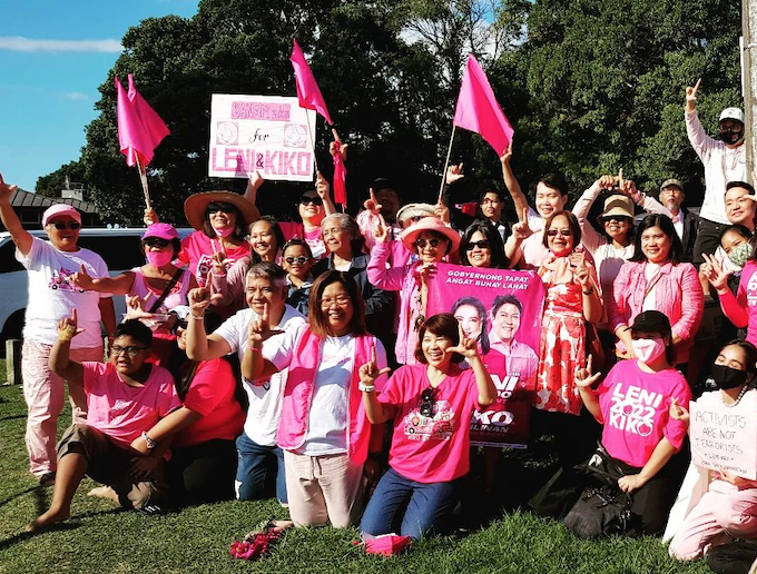 New Zealand Pinoy supporters for the Leni-Kiko presidential elections ticket