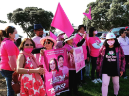 New Zealand diasporic supporters of Vice-President Leni Robredo in the Philippine presidential election