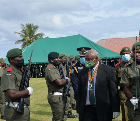 Outgoing Vanuatu President Obed Moses Tallis
