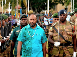 Reunification of Movements for Change party leader Charlot Salwai