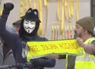 Protesters against the UK government order in London