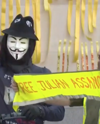 Protesters against the UK government order in London