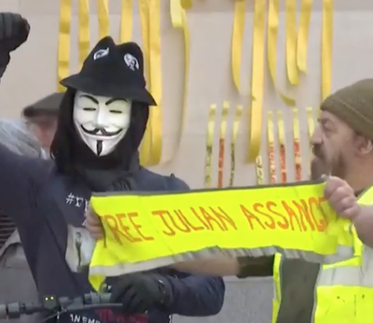 Protesters against the UK government order in London