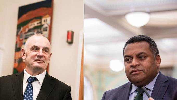 Speaker Trevor Mallard and Broadcasting Minister Kris Faafoi