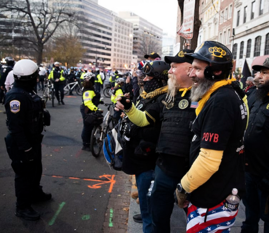 Members of the Proud Boys in Washington DC
