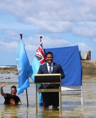 Tuvalu's Foreign Minister Simon Kofe