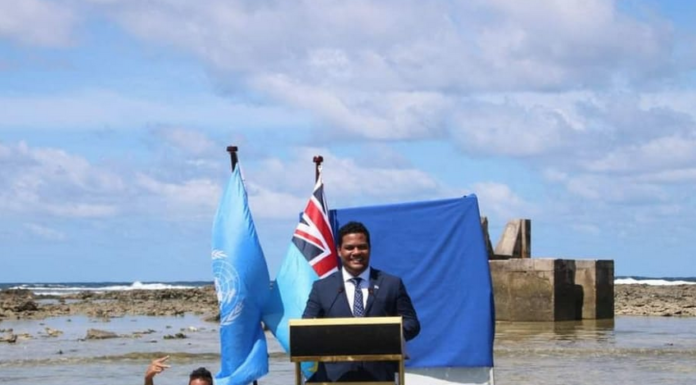 Tuvalu's Foreign Minister Simon Kofe
