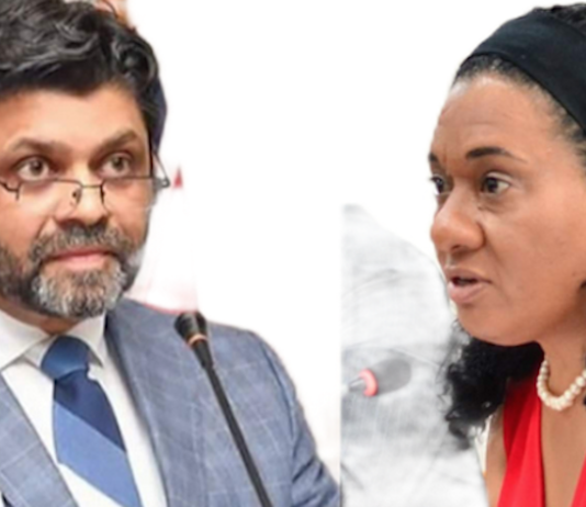 National Federation Party (NFP) general-secretary Seni Nabou (right) and FijiFirst party general-secretary Aiyaz Sayed-Khaiyum