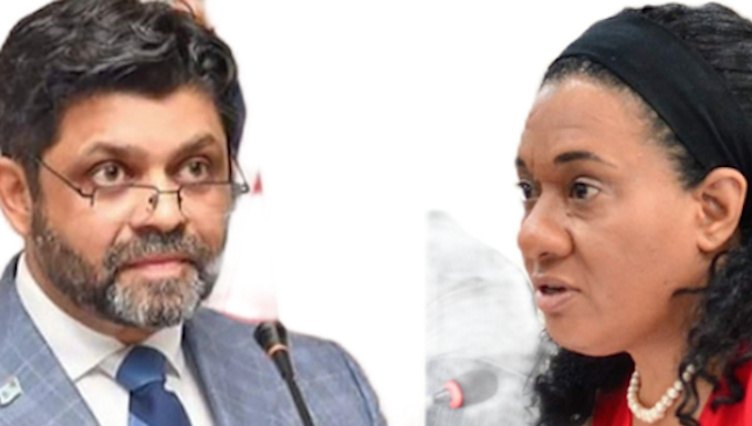 National Federation Party (NFP) general-secretary Seni Nabou (right) and FijiFirst party general-secretary Aiyaz Sayed-Khaiyum