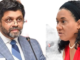 National Federation Party (NFP) general-secretary Seni Nabou (right) and FijiFirst party general-secretary Aiyaz Sayed-Khaiyum