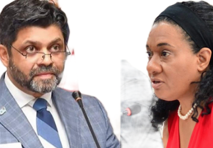 National Federation Party (NFP) general-secretary Seni Nabou (right) and FijiFirst party general-secretary Aiyaz Sayed-Khaiyum