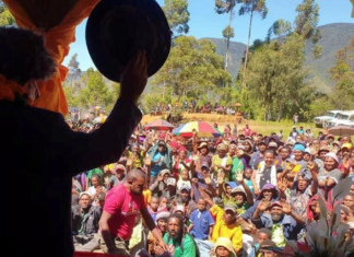 The People's National Congress (PNC) campaigning ahead of the PNG general election