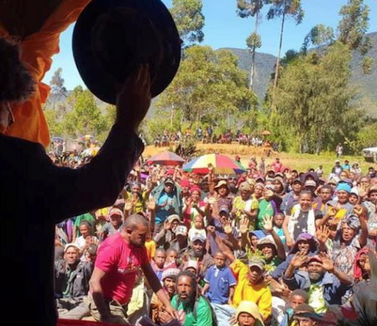 The People's National Congress (PNC) campaigning ahead of the PNG general election
