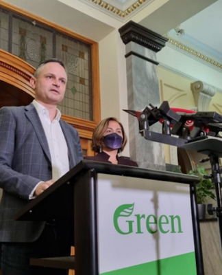Green Party co-leaders James Shaw and Marama Davidson