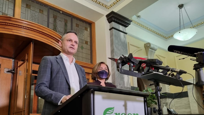 Green Party co-leaders James Shaw and Marama Davidson