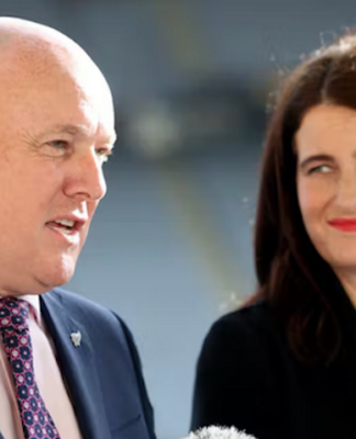 NZ opposition National Party leader Christopher Luxon and deputy Nicola Willis