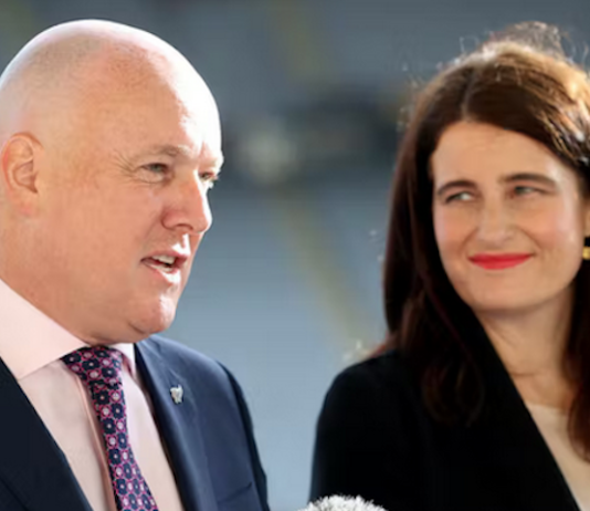 NZ opposition National Party leader Christopher Luxon and deputy Nicola Willis