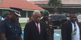 President-elect Nikenike Vurobaravu of Vanuatu
