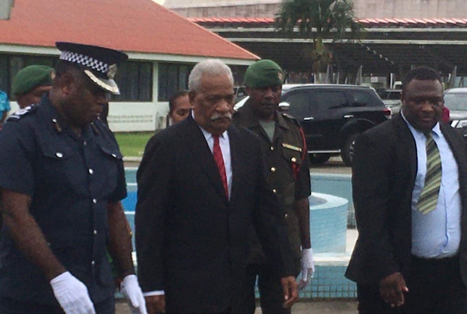 President-elect Nikenike Vurobaravu of Vanuatu