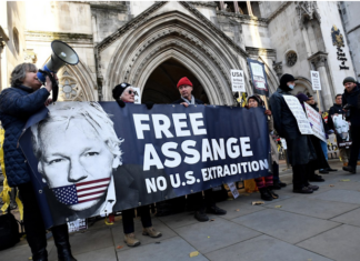 WikiLeaks founder Julian Assange's supporters