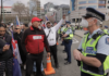 Police keep eye on the protest at NZ Parliament
