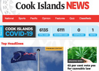 Cook Islands News front page 11082022