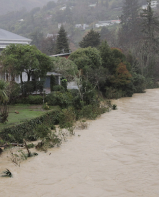 Hundreds evacuated in NZ’s South Island floods – state of emergency A house on the banks of Nelson's flooded Maitai River