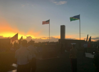 Dawn breaks over Honiara for 80th anniversary of Battle of Guadalcanal celebrations