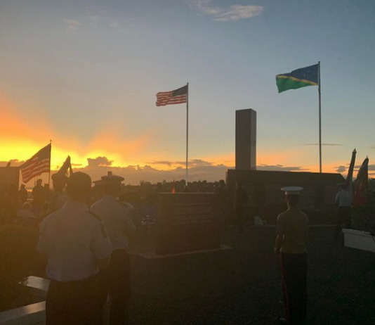 Dawn breaks over Honiara for 80th anniversary of Battle of Guadalcanal celebrations