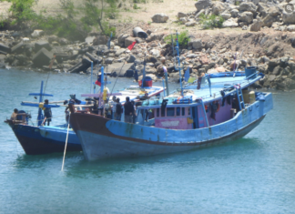 The Indonesian fishing boats reportedly seized by the PNG Defence Force