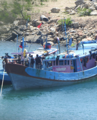 The Indonesian fishing boats reportedly seized by the PNG Defence Force