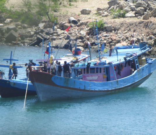 The Indonesian fishing boats reportedly seized by the PNG Defence Force